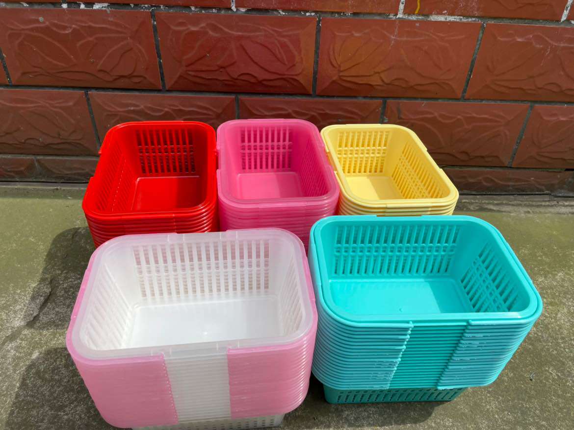 全新塑料手提篮水果篮杨梅篮樱桃篮草莓篮果园采摘蓝2斤至5斤实拍