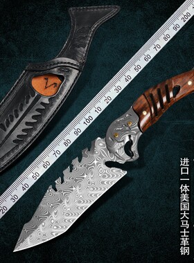 美国进口大马士革钢刀高端手工刀