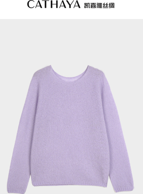 圆领丝羊绒毛衫【CATHAYA/凯喜雅】SCK2FEJM669