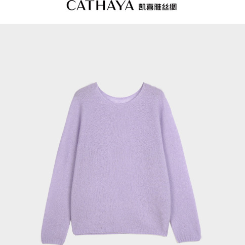 圆领丝羊绒毛衫【CATHAYA/凯喜雅】SCK2FEJM669