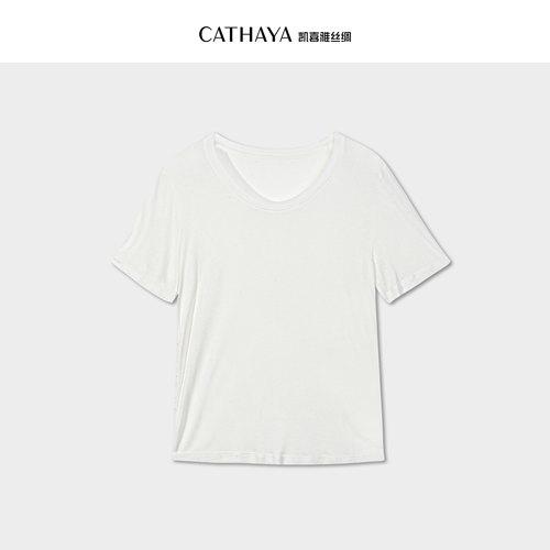 CATHAYA/凯喜雅U领短袖T恤BBK2FOJN255