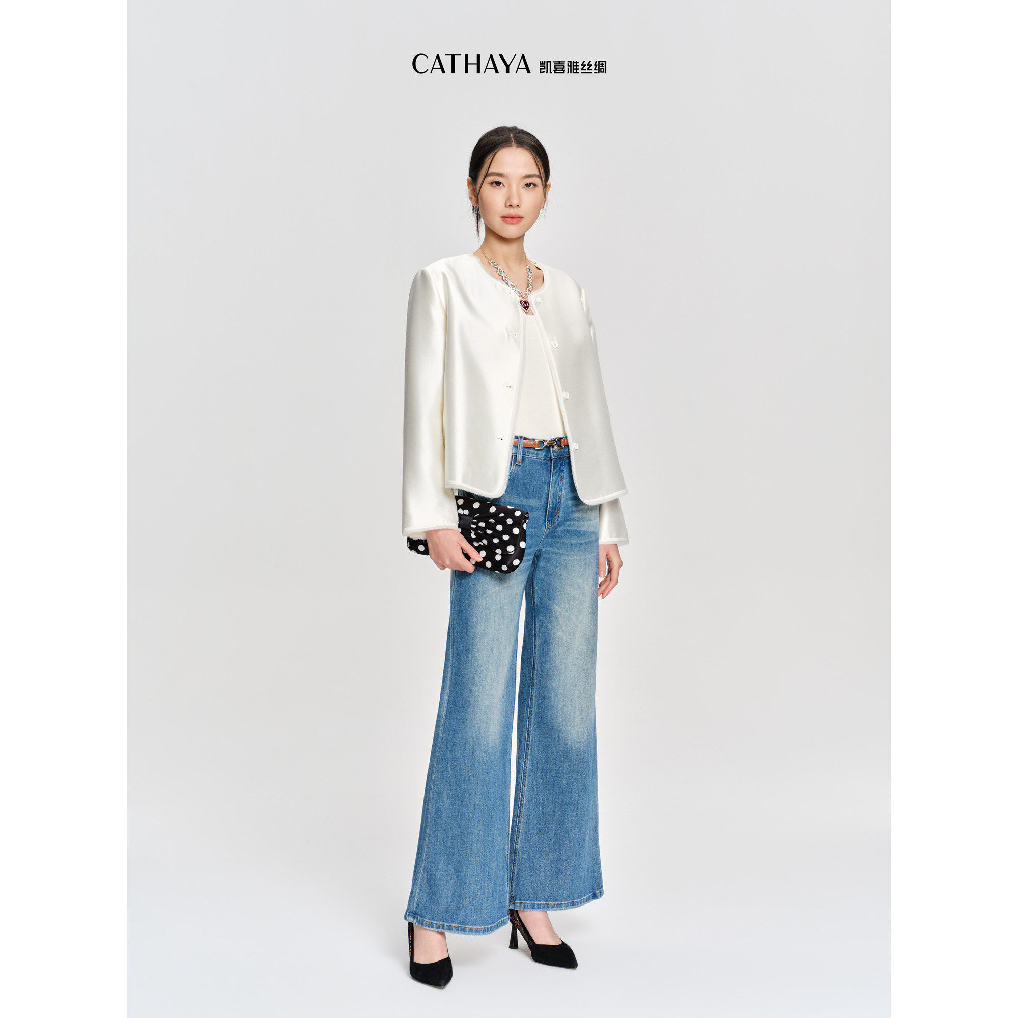CATHAYA/凯喜雅圆领丝毛短外套ACK2FWJN132