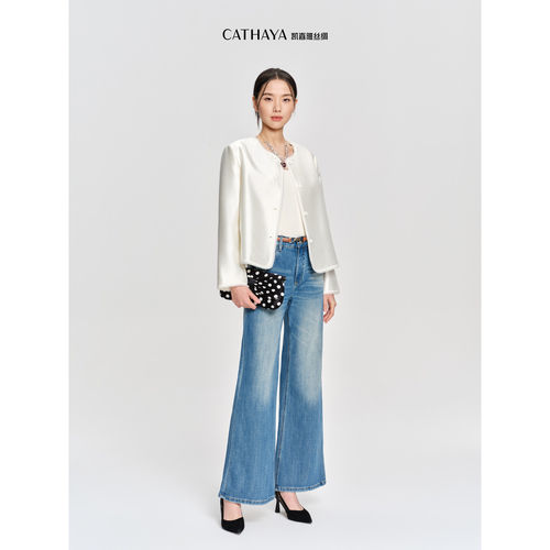CATHAYA/凯喜雅圆领丝毛短外套ACK2FWJN132