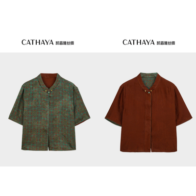 红云纱印花立领小外套CATHAYA/凯喜雅DUK2FWJM411