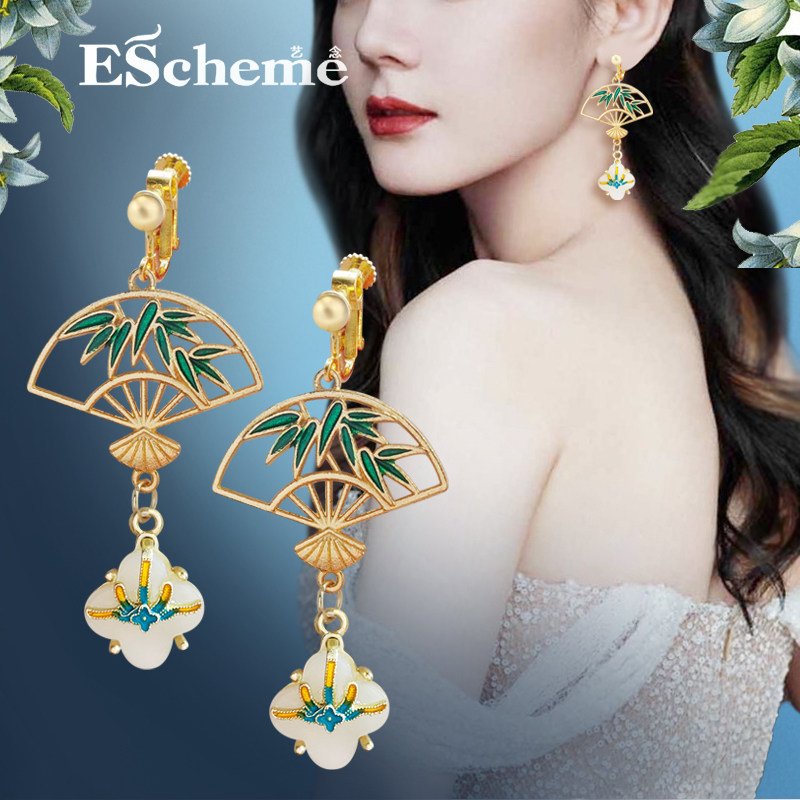教师节中秋礼物汉服镂空龙凤耳环