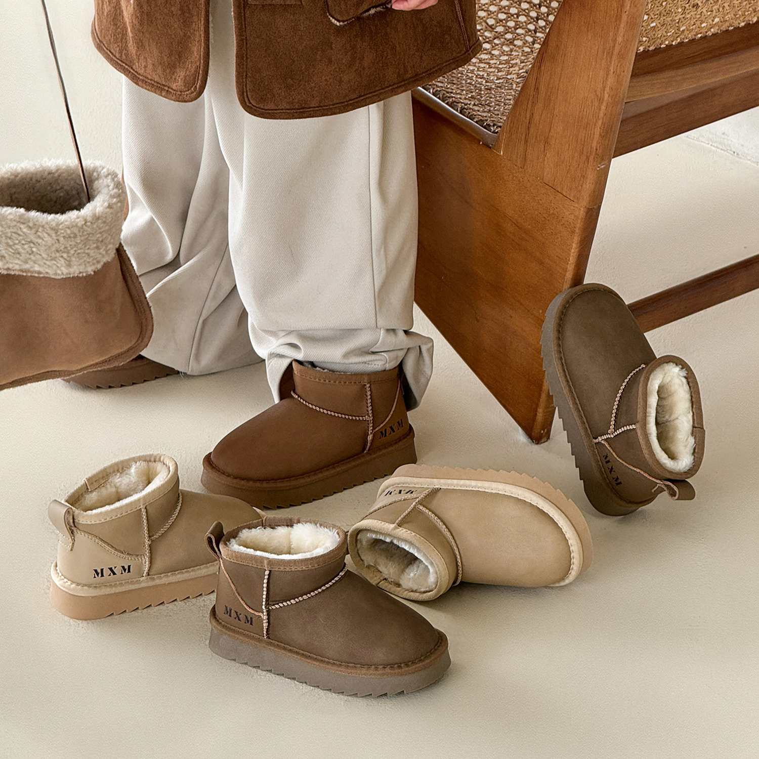 时尚儿童雪地靴加绒加厚男童大棉鞋2025新款冬鞋女童靴子防水防滑