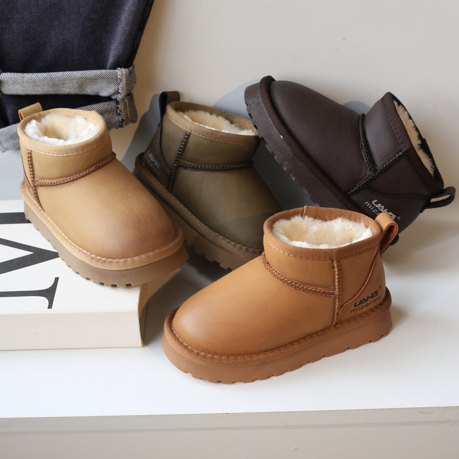 周冬雨同款儿童雪地靴加绒加厚男童大棉鞋女童靴子一脚蹬冬鞋防水,童鞋/婴儿鞋/亲子鞋,雪地靴,淘宝优惠券,粉丝福利购,淘宝优惠卷