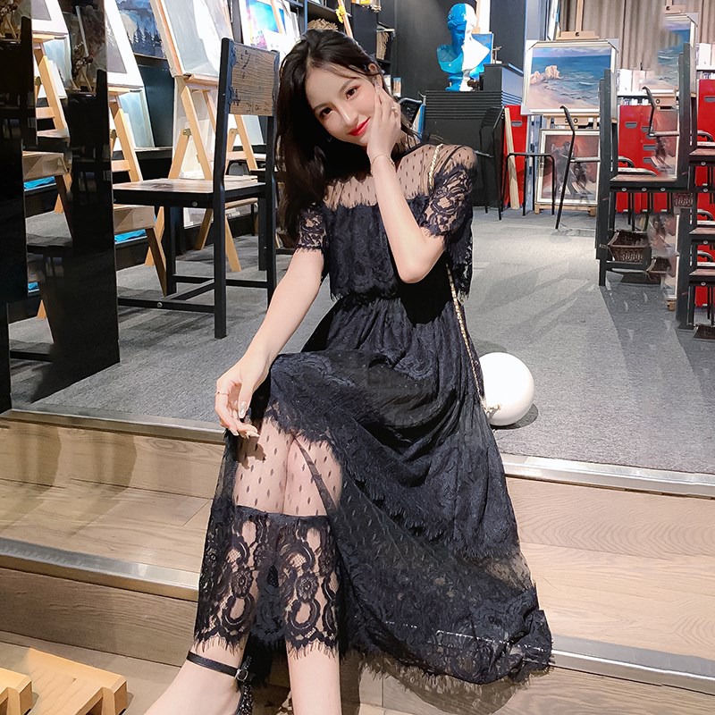 气质款雷丝个性仙女超仙森系长裙