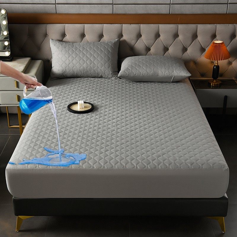 加厚夹棉全包防水磨毛床笠