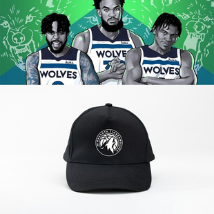 森林狼队帽子周边 Timberwolves棒球帽运动戈伯特鸭舌帽遮阳印花
