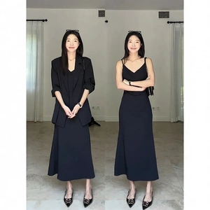 2785大码女装夏季薄款防晒外套吊带裙两件套胖mm宽松遮肉连衣裙