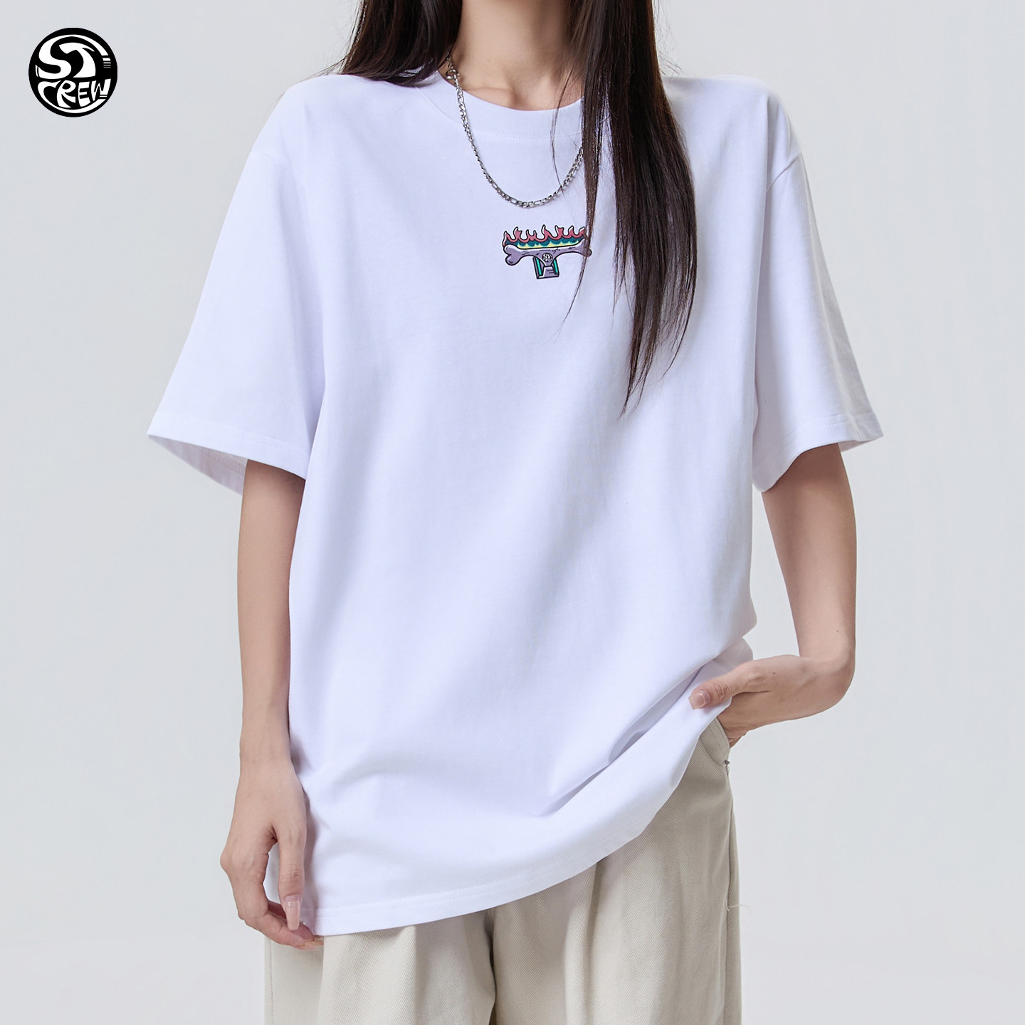 STC夏季美式简约T恤男女滑板短袖