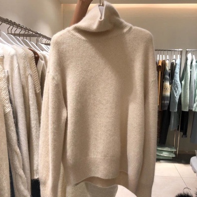 100%纯羊毛女高领加厚韩版慵懒风