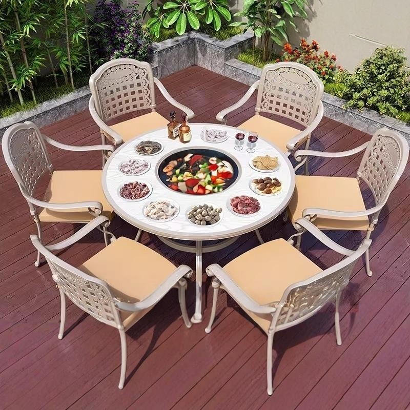 户外桌椅庭院烧烤室外露台花园无烟电烤炭烤火锅家用休闲桌椅组合,住宅家具,桌椅套件,淘宝优惠券,粉丝福利购,淘宝优惠卷