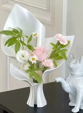 花瓶摆件客厅插花轻奢高级感3D
