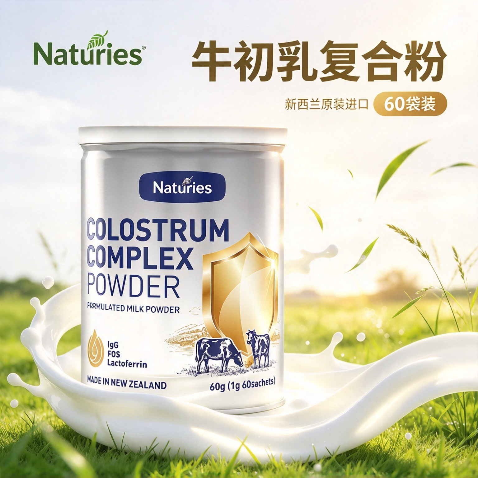 新西兰奈氏力斯牛初乳粉乳铁蛋白图片