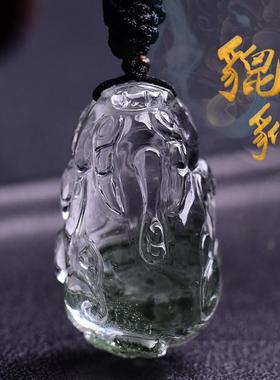 绿幽灵水晶吊坠随身男女貔貅挂件项链男女款钥匙扣