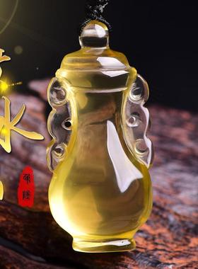 2025年蛇年十二生肖宝瓶平安瓶吊坠黄水晶项链饰品男女士饰品首饰