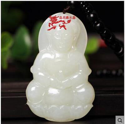 观音天然男女款项坠玉佛