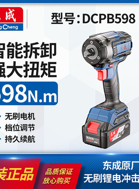 东成正品20V无刷电动冲击扳手矩阵照明大扭力轮胎汽修风炮DCPB598