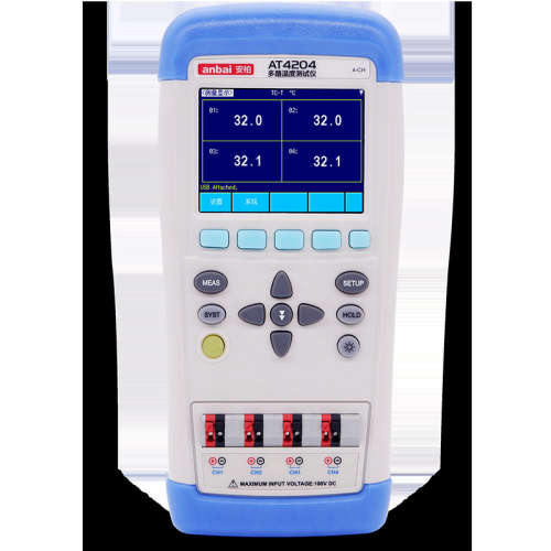安柏(anbai)AT4204/AT4208手持多路温度测试仪巡检仪便携 AT4204
