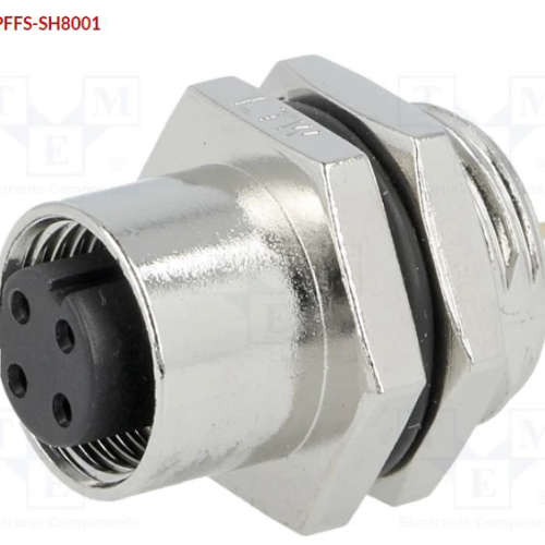 AMPHENOL   M12D-04PFFS-SH8001插座; M12连接器