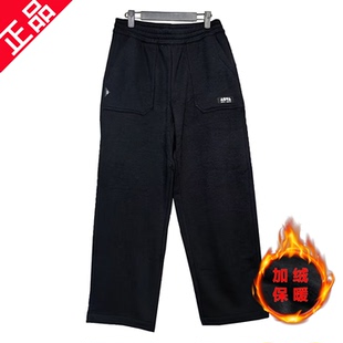 安踏加绒运动长裤男2025冬季新款保暖宽松直筒阔腿卫裤172548301N