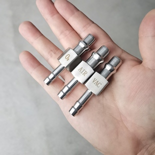 医院中心供氧德标氧气负压吸引空气，氮气，二氧化碳插头医用接头