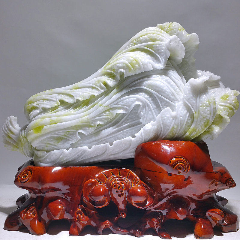 工艺品摆件岫玉白菜招财礼品