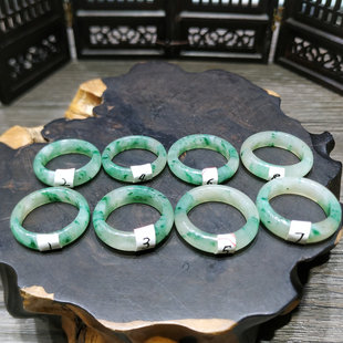 特价南阳独山玉石玉石玉雕飘绿满绿冰润女戒指 指环