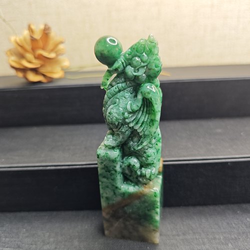 珍藏南阳玉石貔貅官印玉玺印章摆件财印官印办公室玄关礼物艺术品