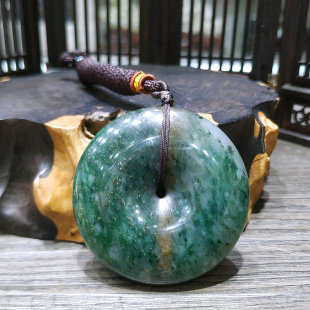 特价 南阳独山玉老水洞料镯芯多色怀古平安扣厚重毛衣链 吊坠