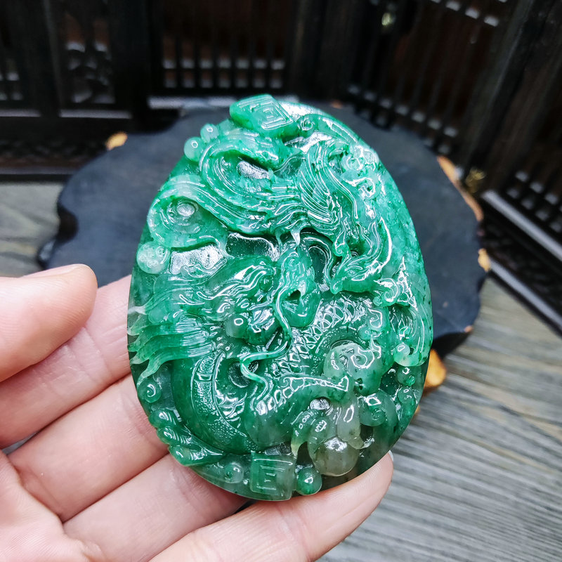吊坠独山玉石玉器挂件龙凤呈祥