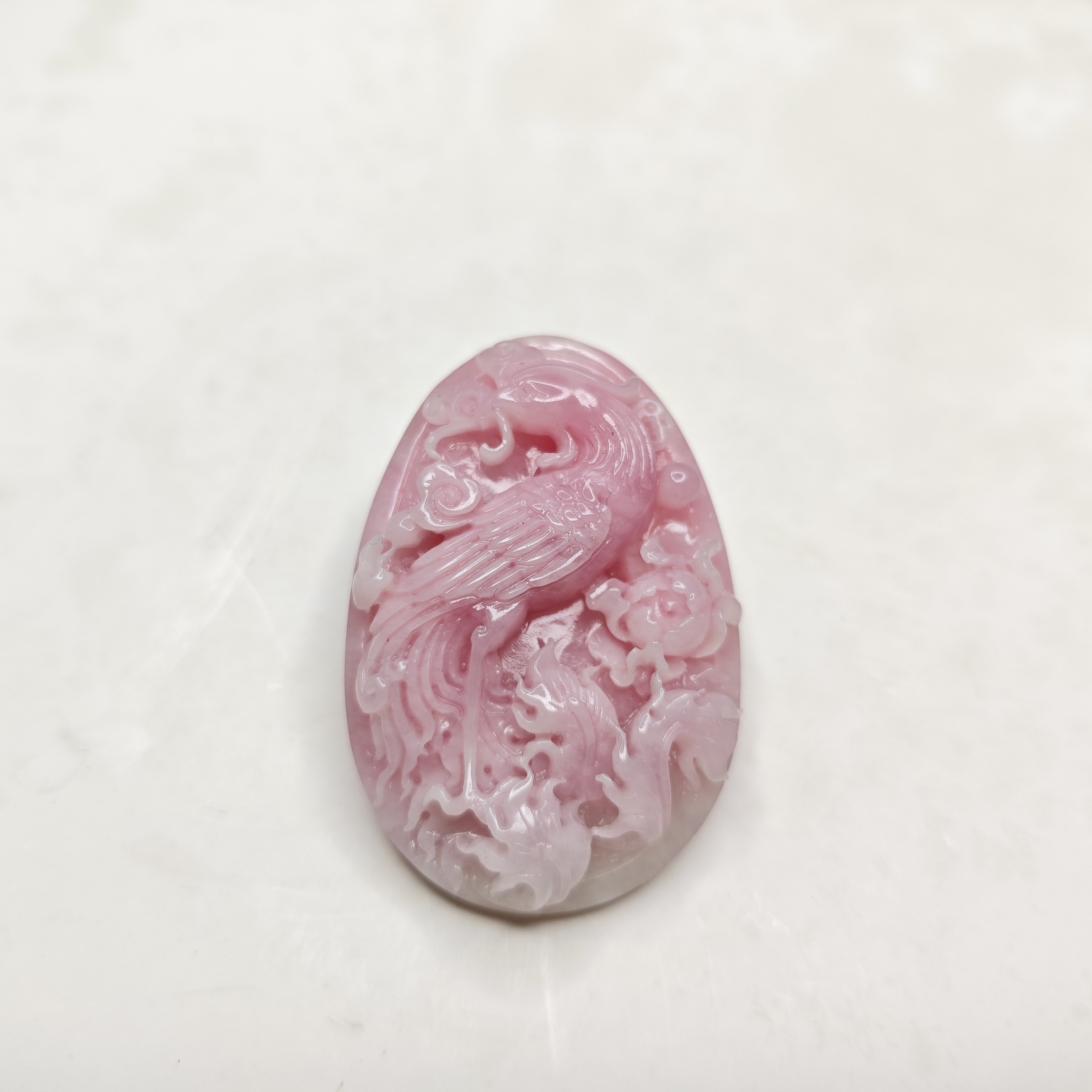珍藏南阳独玉冰润芙蓉粉红精雕刻华贵大气凤凰玉石吊坠挂件证书,珠宝/钻石/翡翠,颈饰,淘宝优惠券,粉丝福利购,淘宝优惠卷