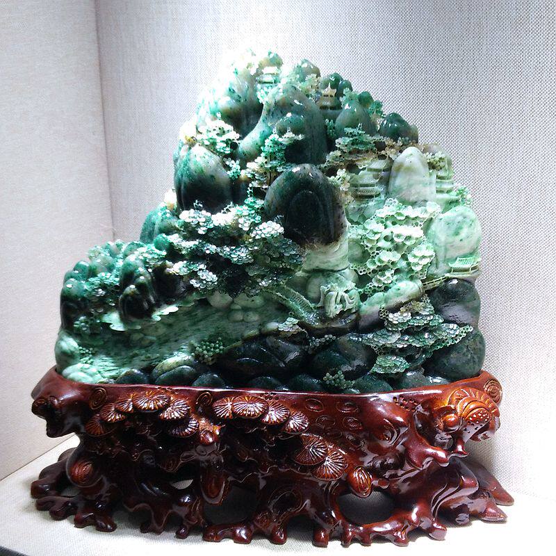 锦绣前程 江山如画 四大名玉独山玉天蓝意境风水山子摆件 艺术品