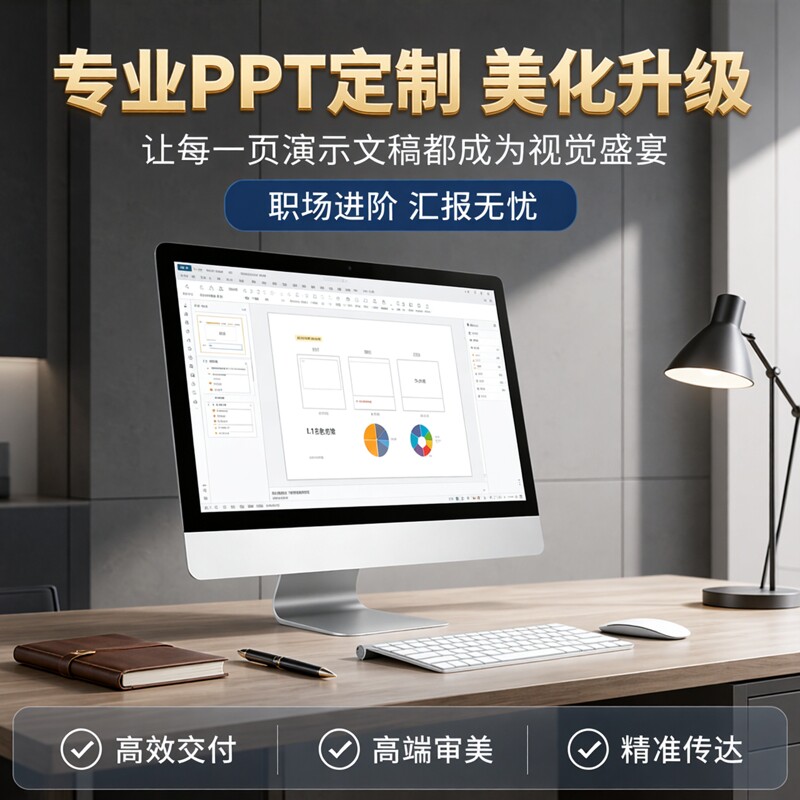 PPT代做制作课件演示文稿美化修工作汇报幻灯片总结演讲企业宣传