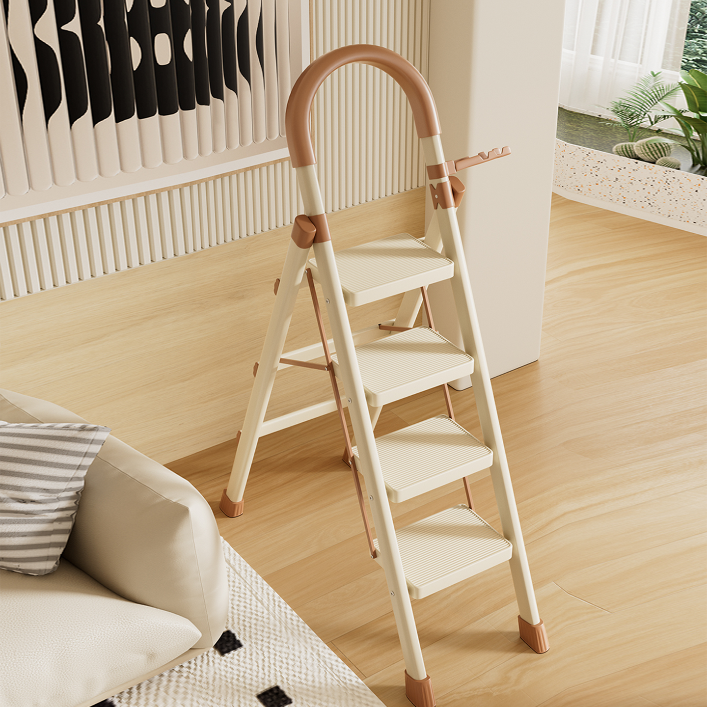 日本进口MUJIE家用梯子