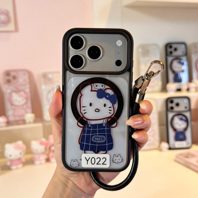 Y022套装 透明磁吸kitty亚克力硬背软边IMD 17promax苹果17pro新款iphone16pro保护套15创意防摔全包手机壳