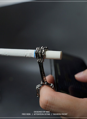骷髅手开口戒指创意实用礼物指环