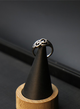 祥云开口戒指单身小众浪漫古风