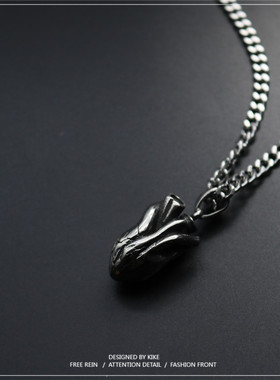 复古心脏项链男士霸气时尚创意