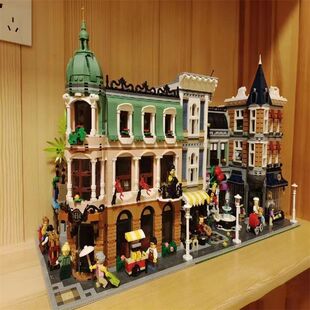 转角精品酒店街景系列女孩女生高难度巨大型拼搭积木系列街景6岁