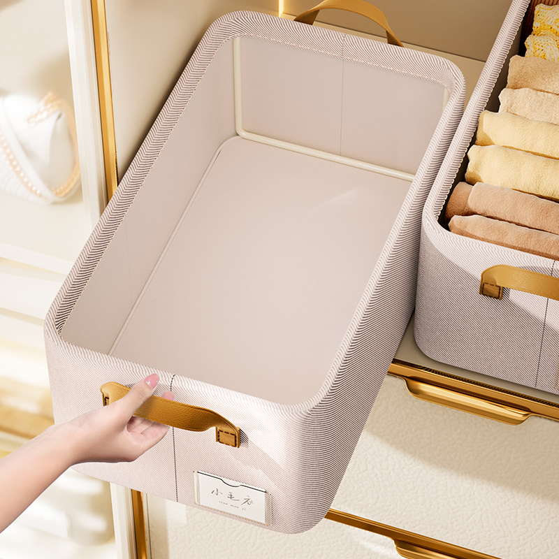 天竺棉家用衣服收纳筐分层神器