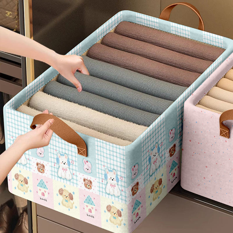衣服抽屉式可折叠收纳箱储物筐