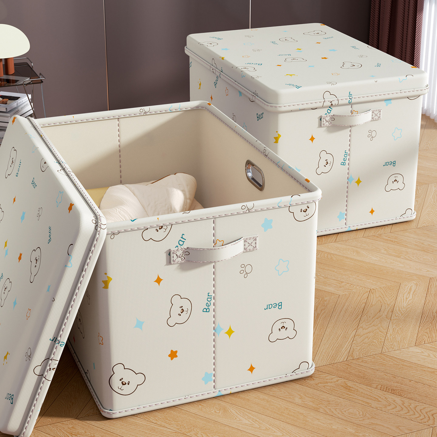 衣服收纳箱家用换季衣物分层牛津布整理盒子衣柜棉被大容量储物筐