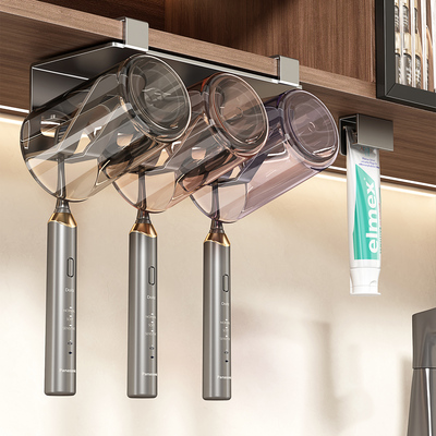 镜柜下牙刷置物架免打孔