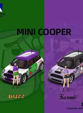 AM  1:64  宝马mini cooper巴斯光年&库洛米涂装仿真合金汽车模型