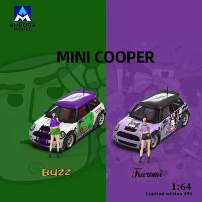 AM  1:64  宝马mini cooper巴斯光年&库洛米涂装仿真合金汽车模型