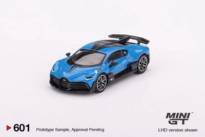 MINI GT 1:64 #601 布加迪 Bugatti Divo 蓝色合金汽车模型