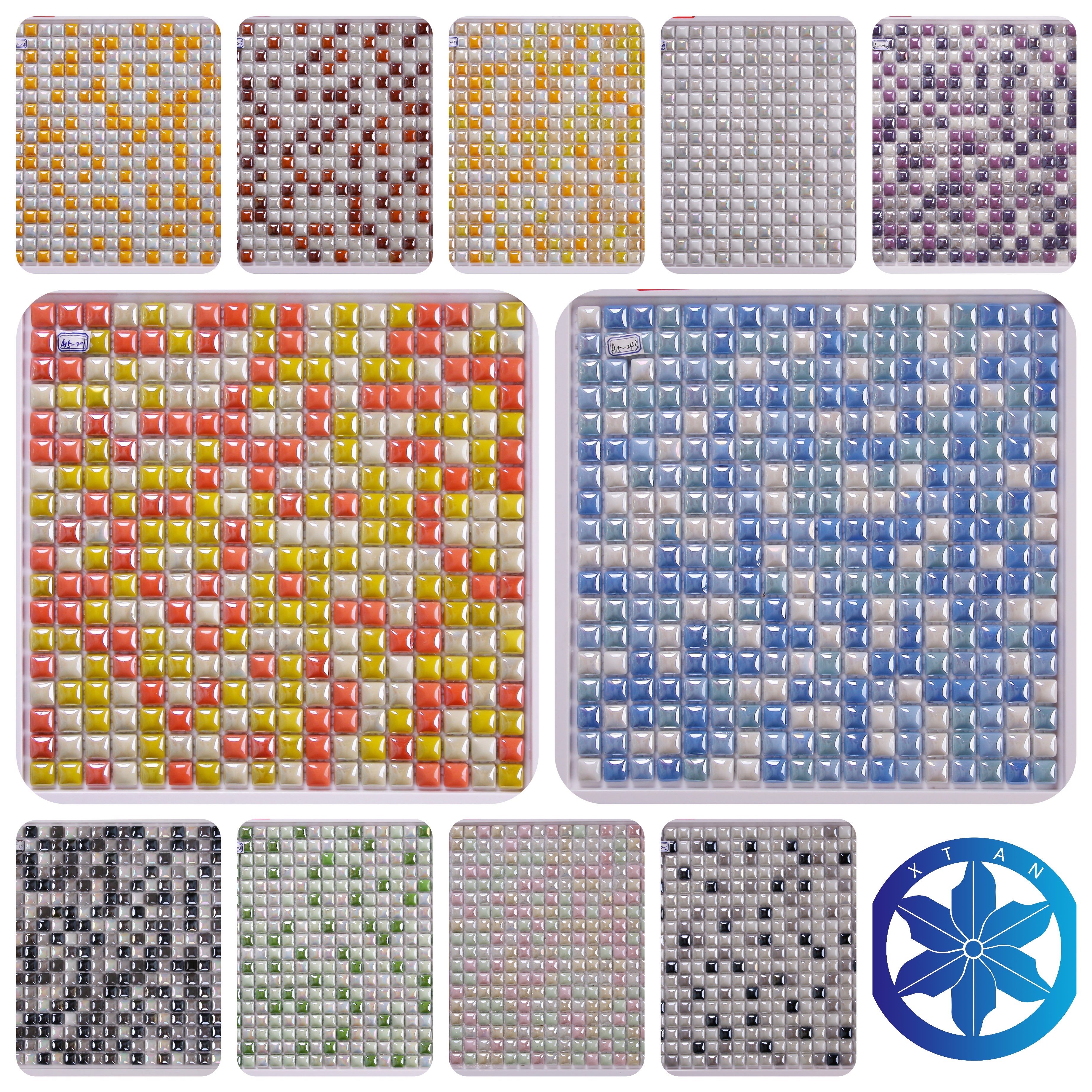 通体玻璃小颗粒方形马赛克拼图背景墙马赛克  美加特